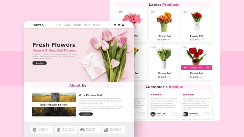 Đặt hoa qua website cửa hàng