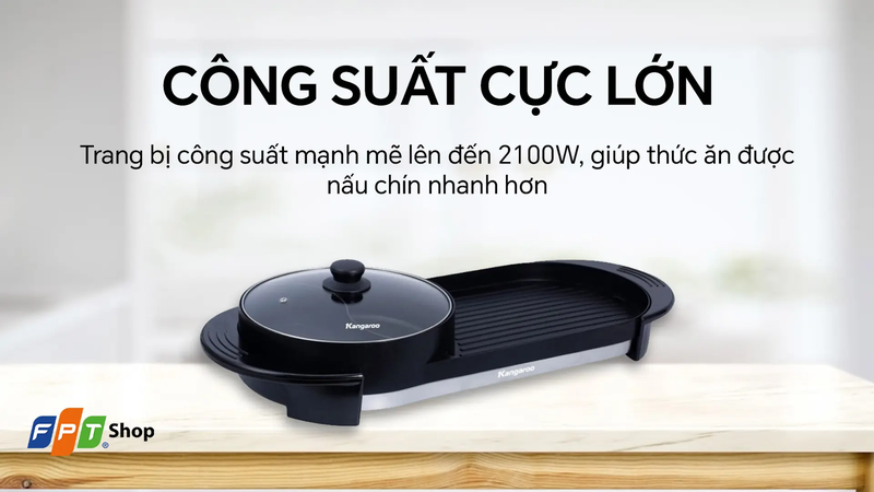 Bếp lẩu nướng Kangaroo KG2500EH 2000W 2