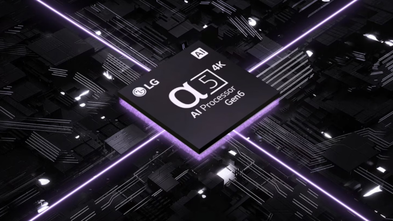 Bộ xử lý α5 Gen6 AI 4K có khả năng tối ưu hóa độ sáng, độ tương phản và màu sắc, đồng thời giảm nhiễu, tạo nên khung hình 4K sắc nét và sống động