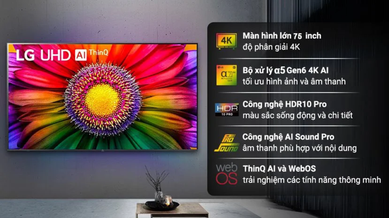 Dòng tivi UHD 2023 nằm trong top các dòng tivi LG ra mắt năm 2023
