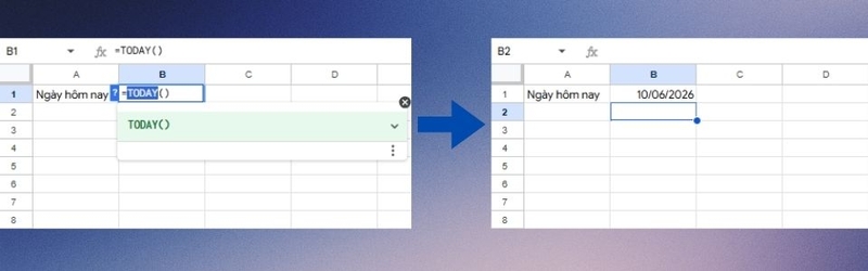 Các hàm ngày tháng trong Google Sheets (ảnh 1)