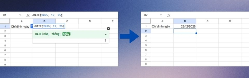 Các hàm ngày tháng trong Google Sheets (ảnh 2)