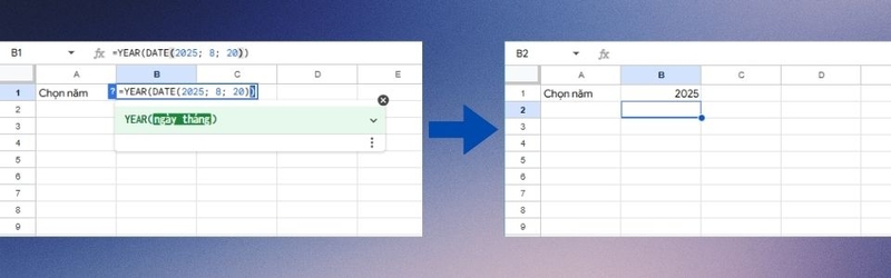 Các hàm ngày tháng trong Google Sheets (ảnh 4)