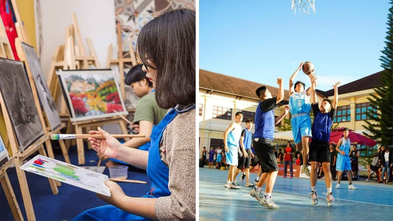 Học sinh có thể tham gia vào các lớp học hè nghệ thuật hoặc thể thao