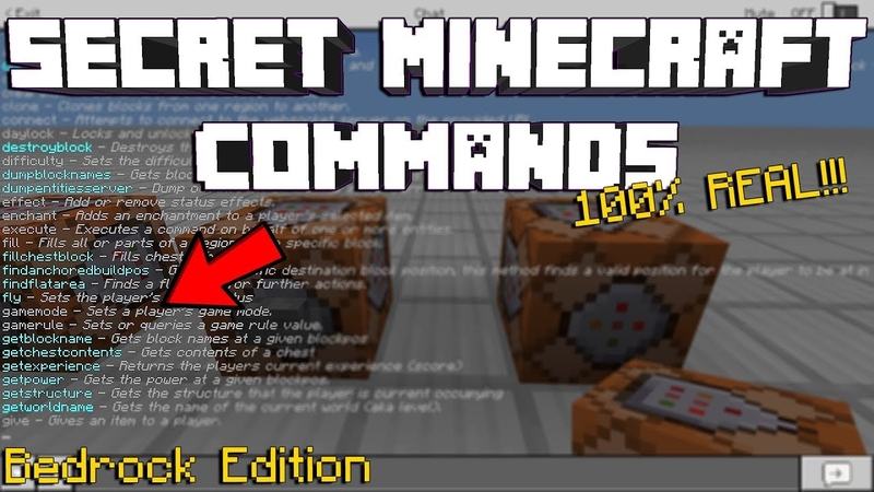 các lệnh trong Minecraft Bedrock 1.1