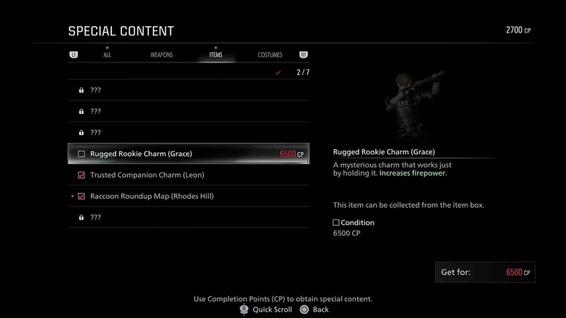 các loại charm trong Resident Evil Requiem hình 2