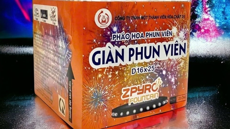 Các loại pháo hoa Bộ Quốc phòng 1