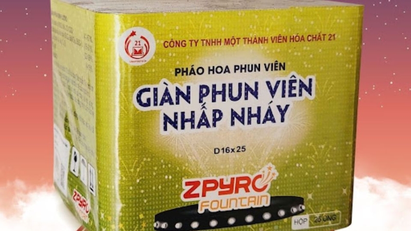 Các loại pháo hoa Bộ Quốc phòng 2
