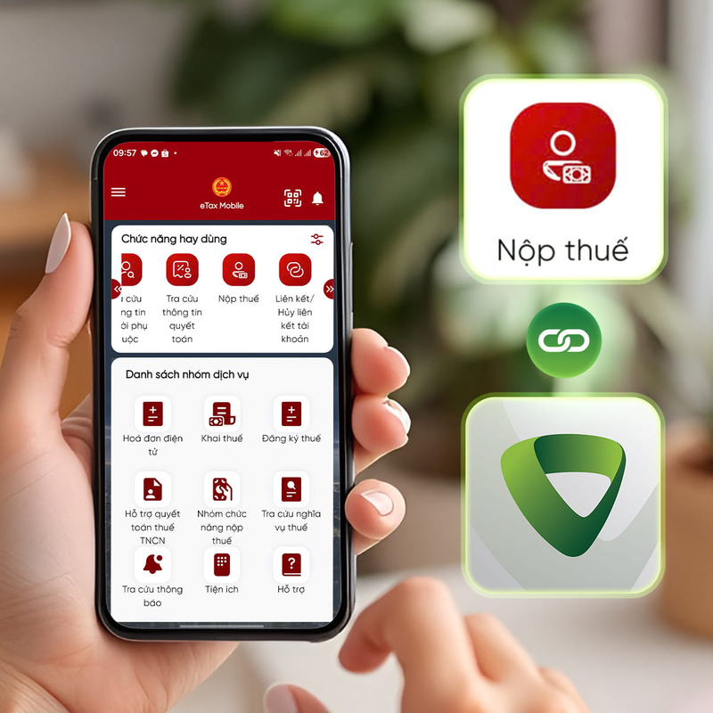 các ngân hàng hỗ trợ nộp thuế qua app  2