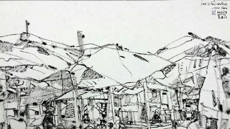 Sketch: Bản phác thảo ban đầu của tranh