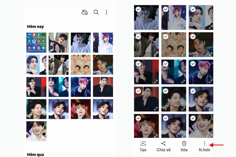 ẩn album ảnh trên điện thoại Samsung hình 1