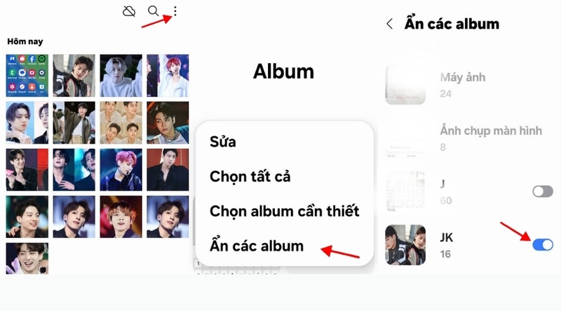 ẩn album ảnh trên điện thoại Samsung hình 3