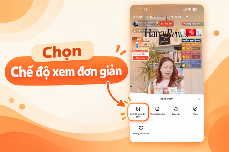 Chọn mục Chế độ xem đơn giản