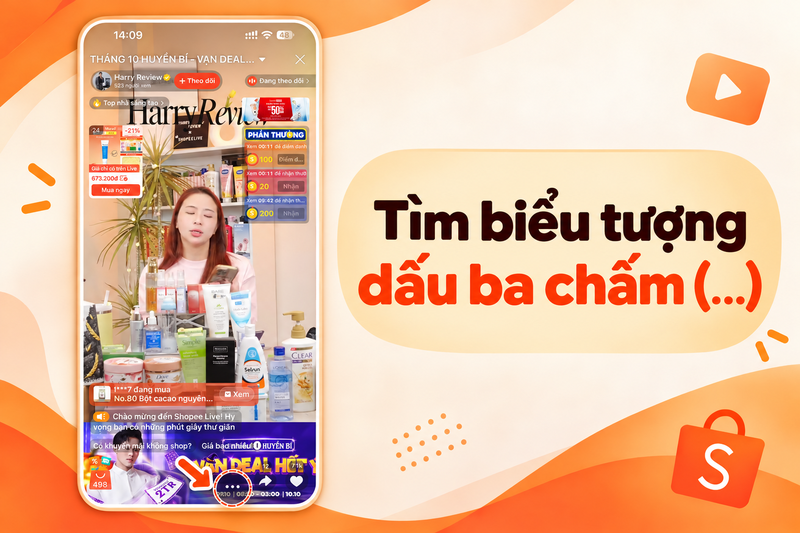 Chọn biểu tượng dấu ba chấm