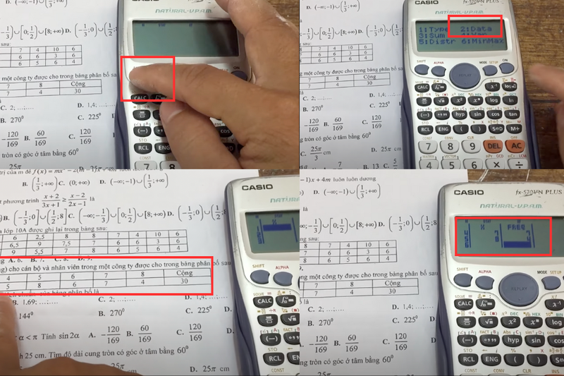 Cách bấm phương sai trên máy tính Casio 570 (5)
