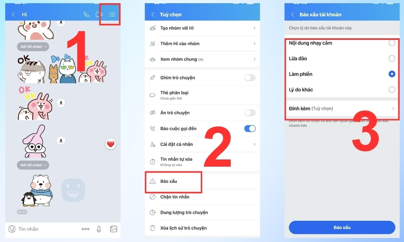 Cách báo xấu trên Zalo (hình 4)