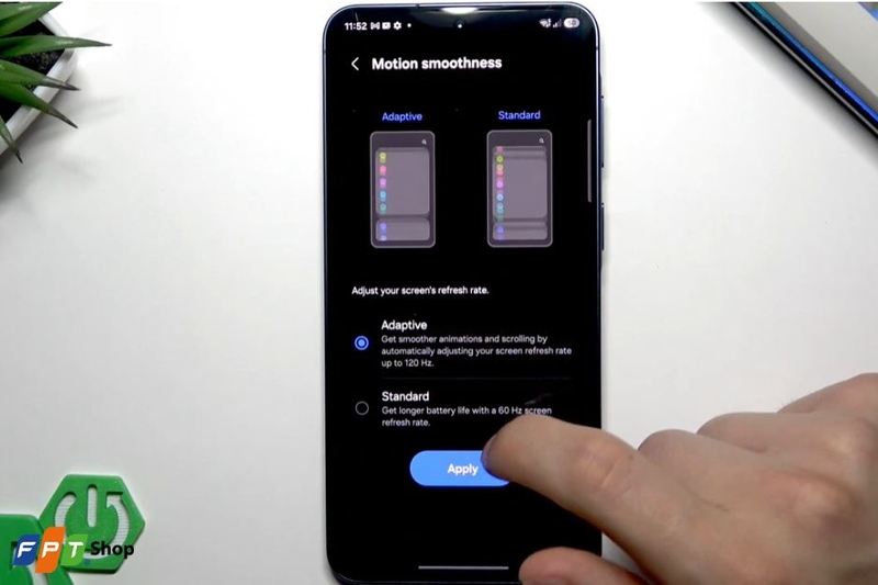 cách bật 120Hz trên Galaxy A57 4