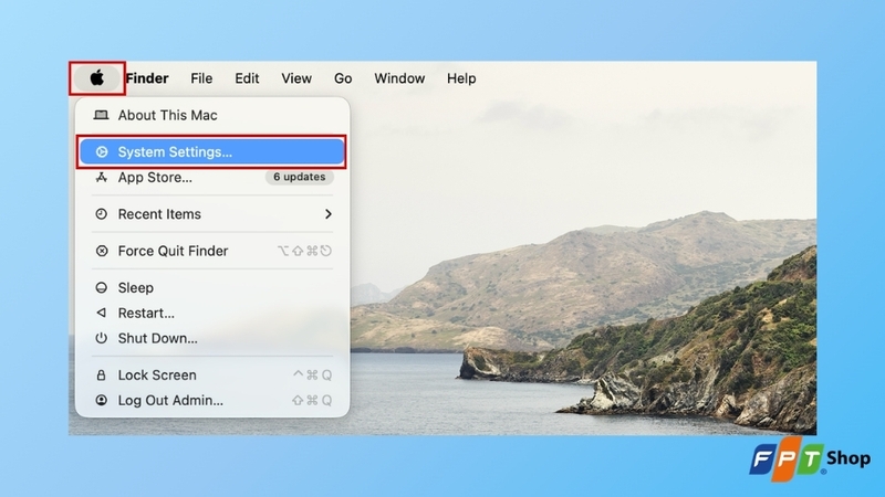 Mở Cài đặt hệ thống (System Settings)