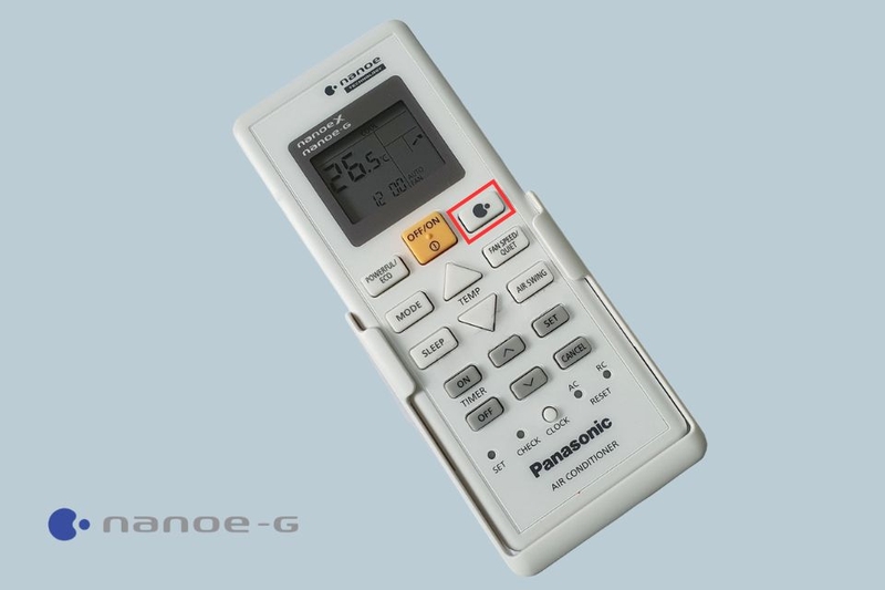 cách bật chế độ Nanoe-G trên remote Panasonic