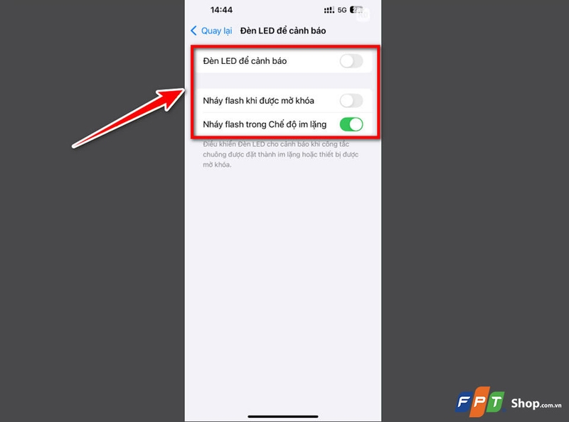 bật nháy đèn flash khi có thông báo - 07