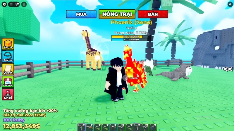 Giới thiệu về game Raise Animals trên Roblox
