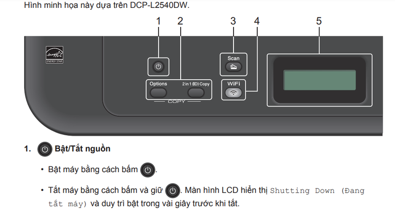 cách bật máy in brother ảnh 1