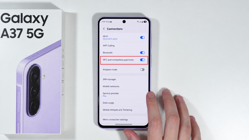 Nhấn vào NFC và thanh toán không tiếp xúc