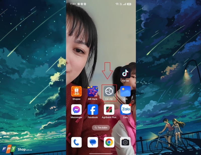 Cách bật sáng viền màn hình OPPO 1