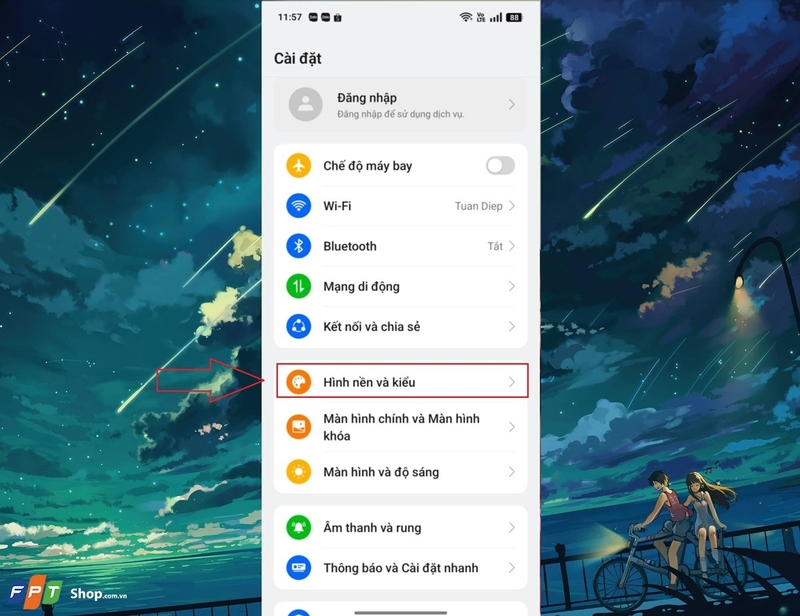 Cách bật sáng viền màn hình OPPO 2