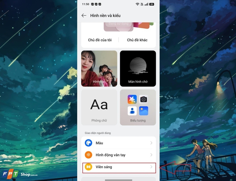 Cách bật sáng viền màn hình OPPO 3