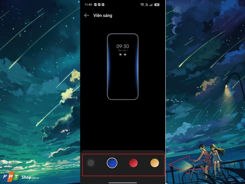 Cách bật sáng viền màn hình OPPO 4
