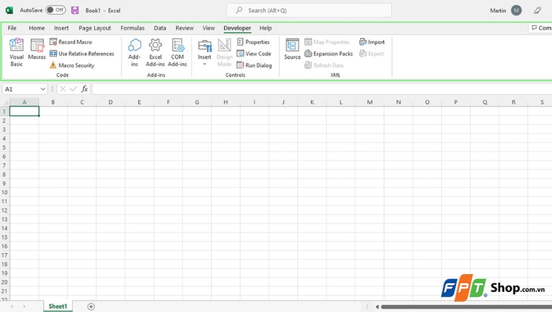 Cách bật tab Developer trong Excel - 02