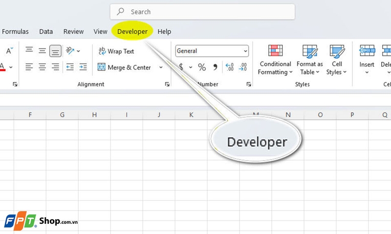 Cách bật tab Developer trong Excel - 07