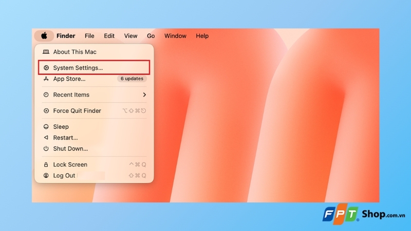 chọn System Settings