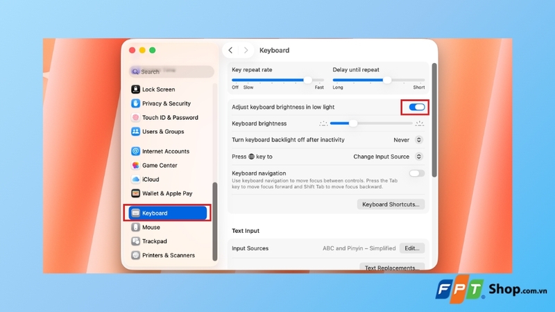 Cách thiết lập độ sáng bàn phím Macbook tự động theo môi trường