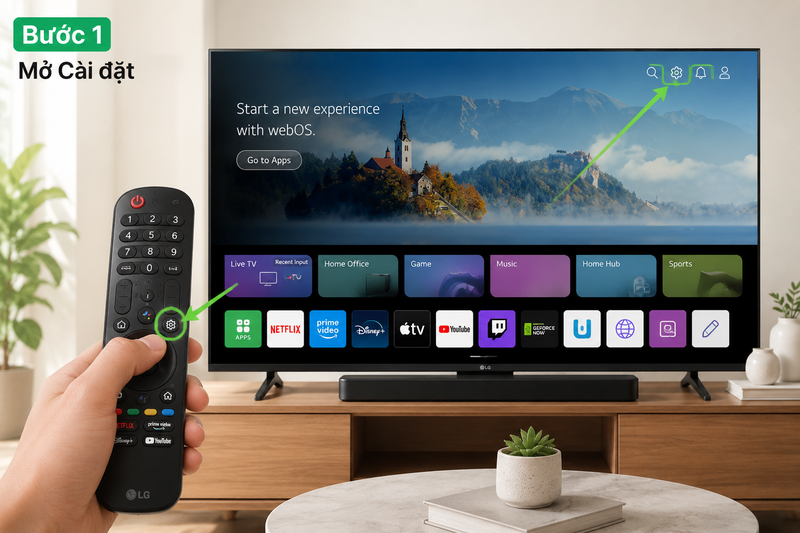 cách bật wifi trên tivi lg webos ảnh 2