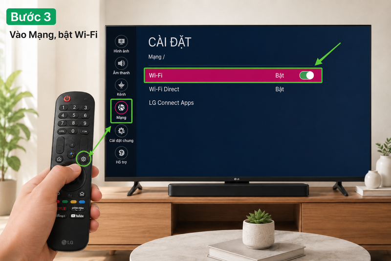 cách bật wifi trên tivi lg webos ảnh 4