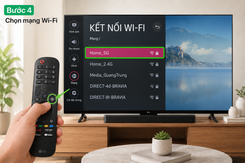 cách bật wifi trên tivi lg webos ảnh 5