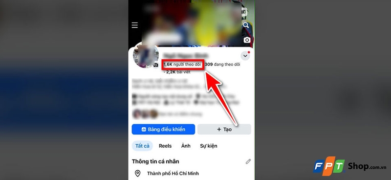 Bạn tìm mục “Người theo dõi”