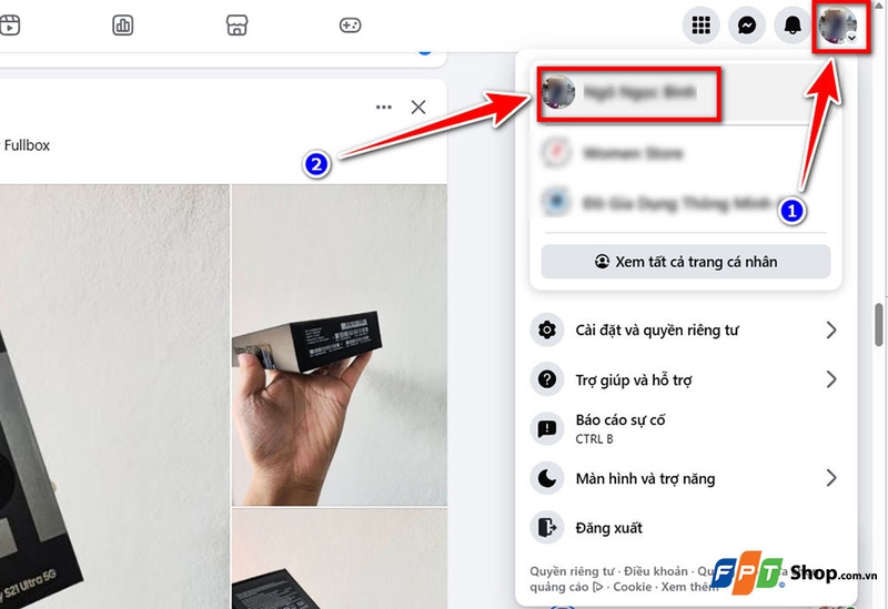 Bạn mở Facebook trên trình duyệt và đăng nhập vào tài khoản của mình