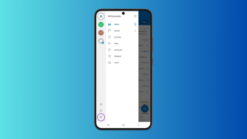 Mở ứng dụng Outlook