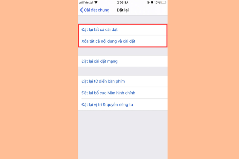 Cách cài đặt lại iPhone không mất dữ liệu (1)
