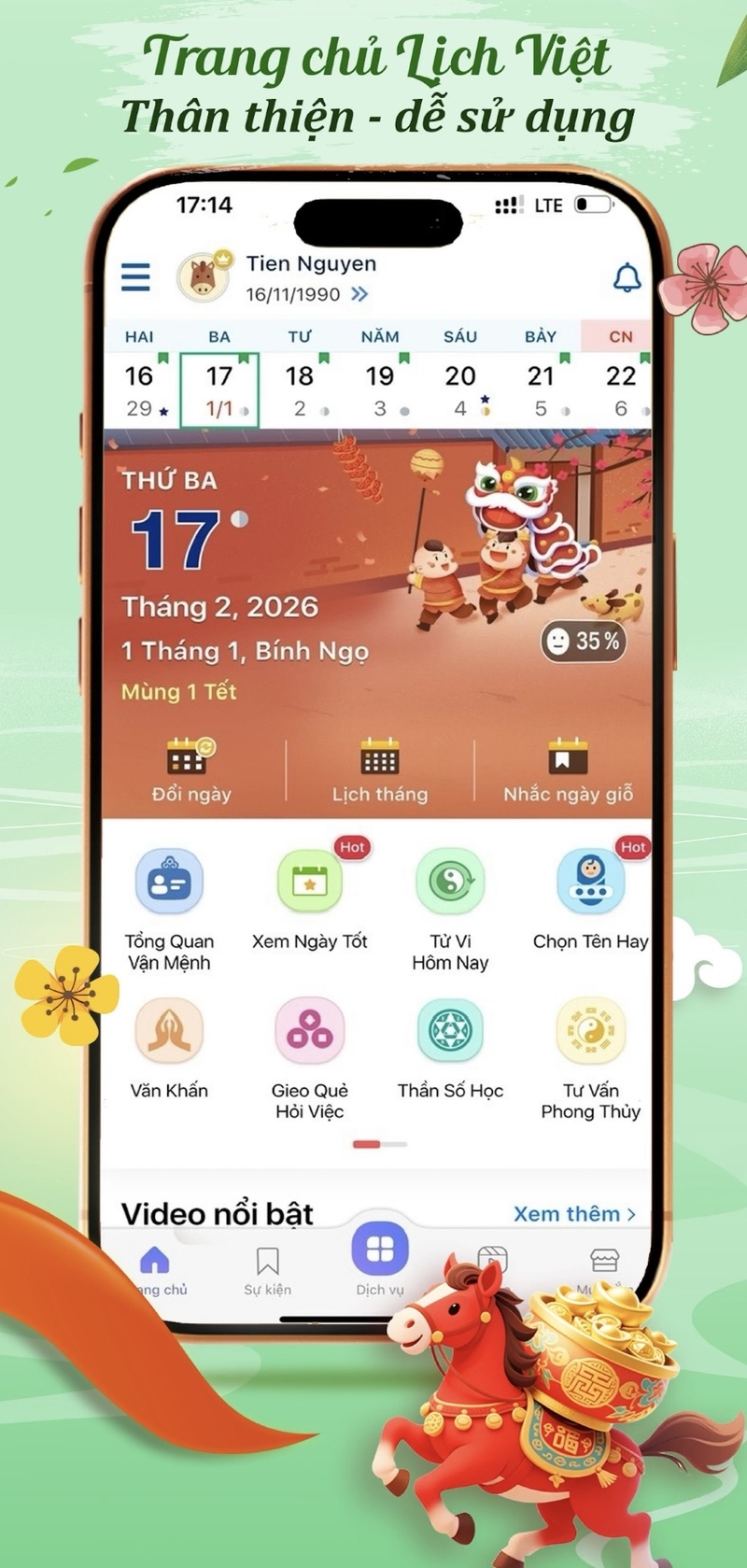 cách cài đặt lịch Vạn Niên đẹp cho smartphone - Hình 3