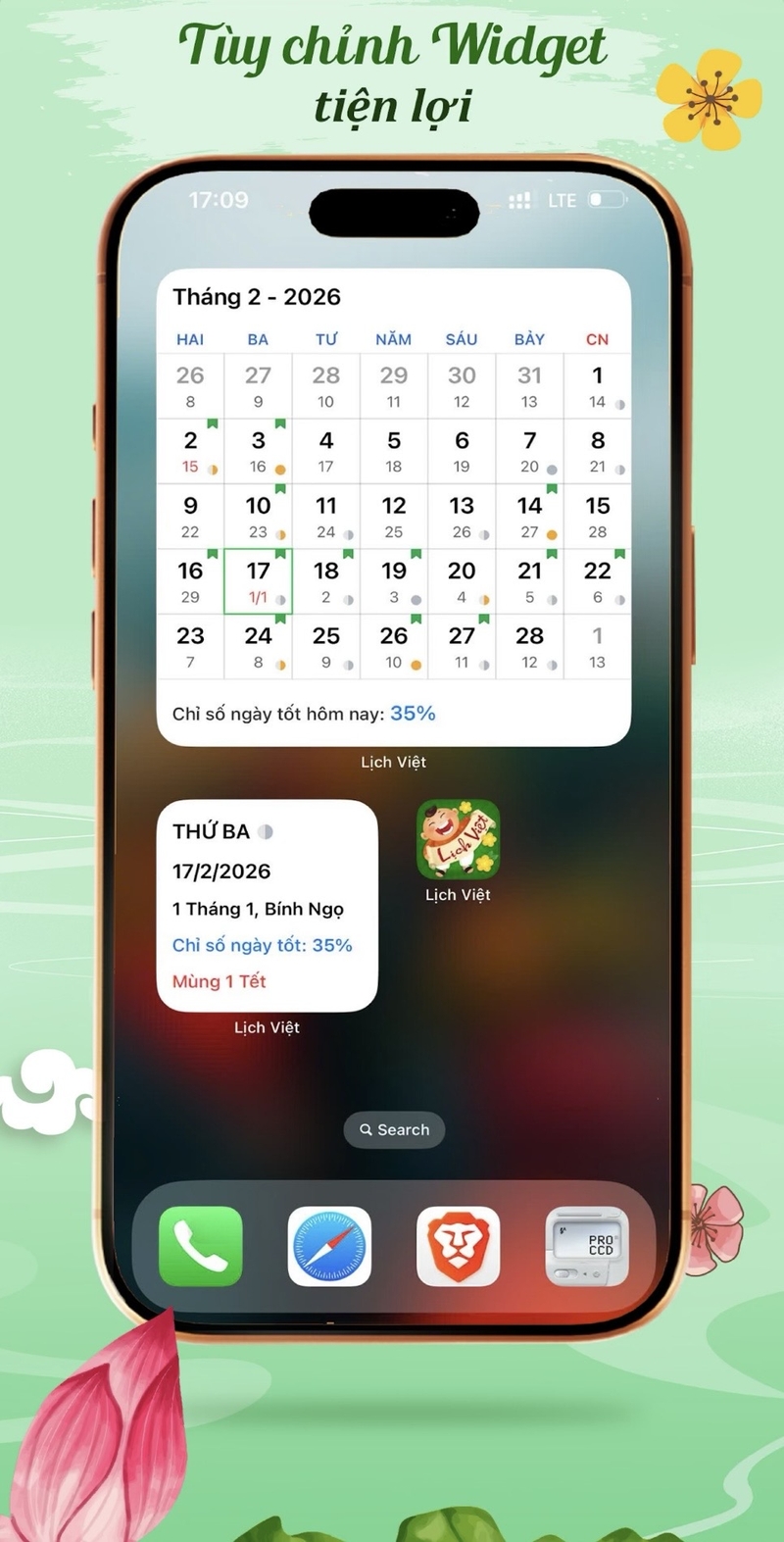 cách cài đặt lịch Vạn Niên đẹp cho smartphone - Hình 7