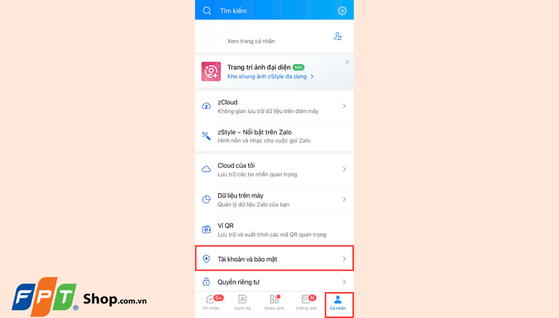 Tài khoản và bảo mật