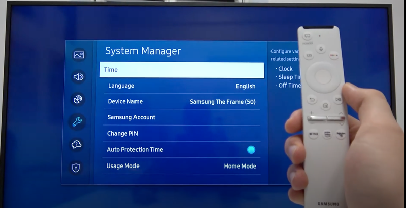 Cách cài đặt thời gian trên tivi Samsung - hình 1