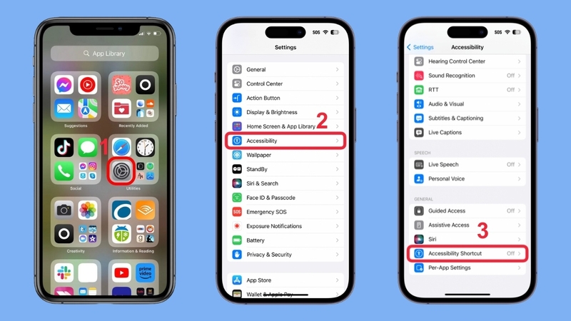 cách cài phím tắt trợ năng iPhone 2