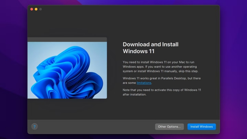 Bước 2: Cài đặt Windows 11 trên Parallels Desktop