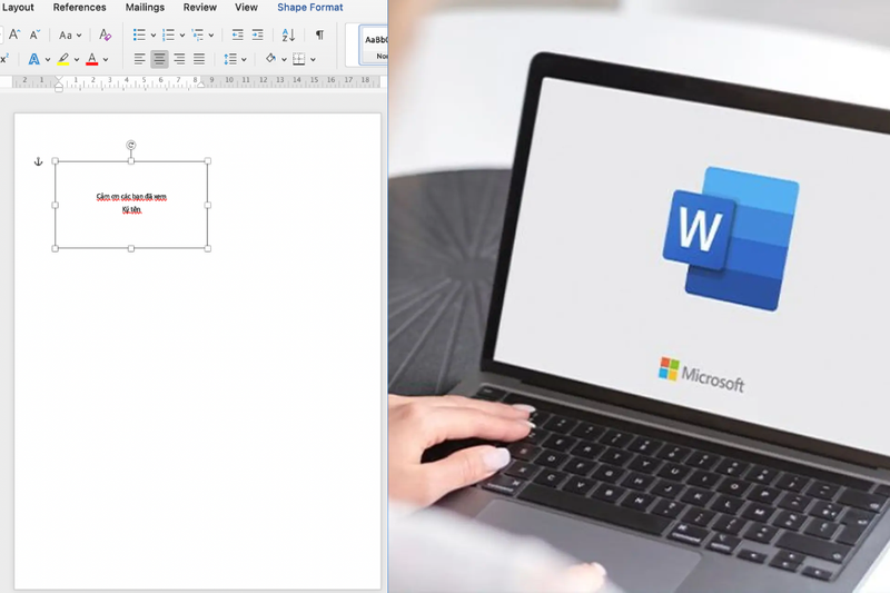 Cách căn giữa nội dung Text Box trong Word (1)
