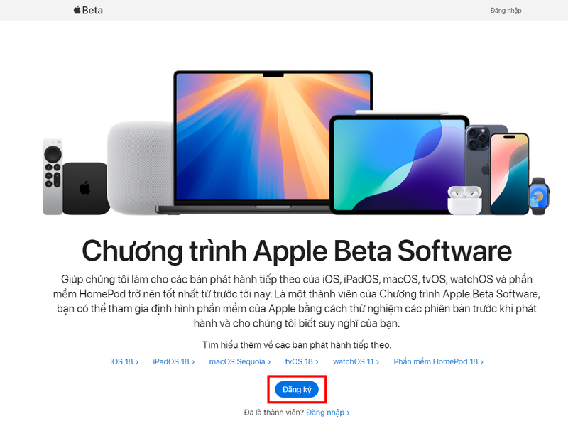 Cách cập nhật iOS 18 Public Beta 1